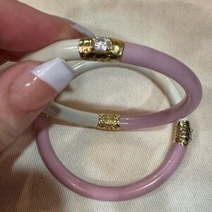 BudhaGirl Set Pink and ivory Bangles